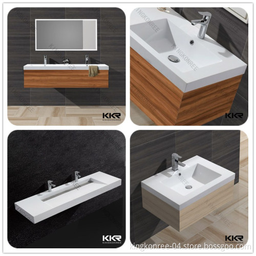 Kingkonree Hotsell Solid Surface Double Sink Bathroom Vanity